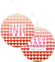 Valentine's Day Round Hanging Gift Tags by Little Lamb Designs (Many Hearts)